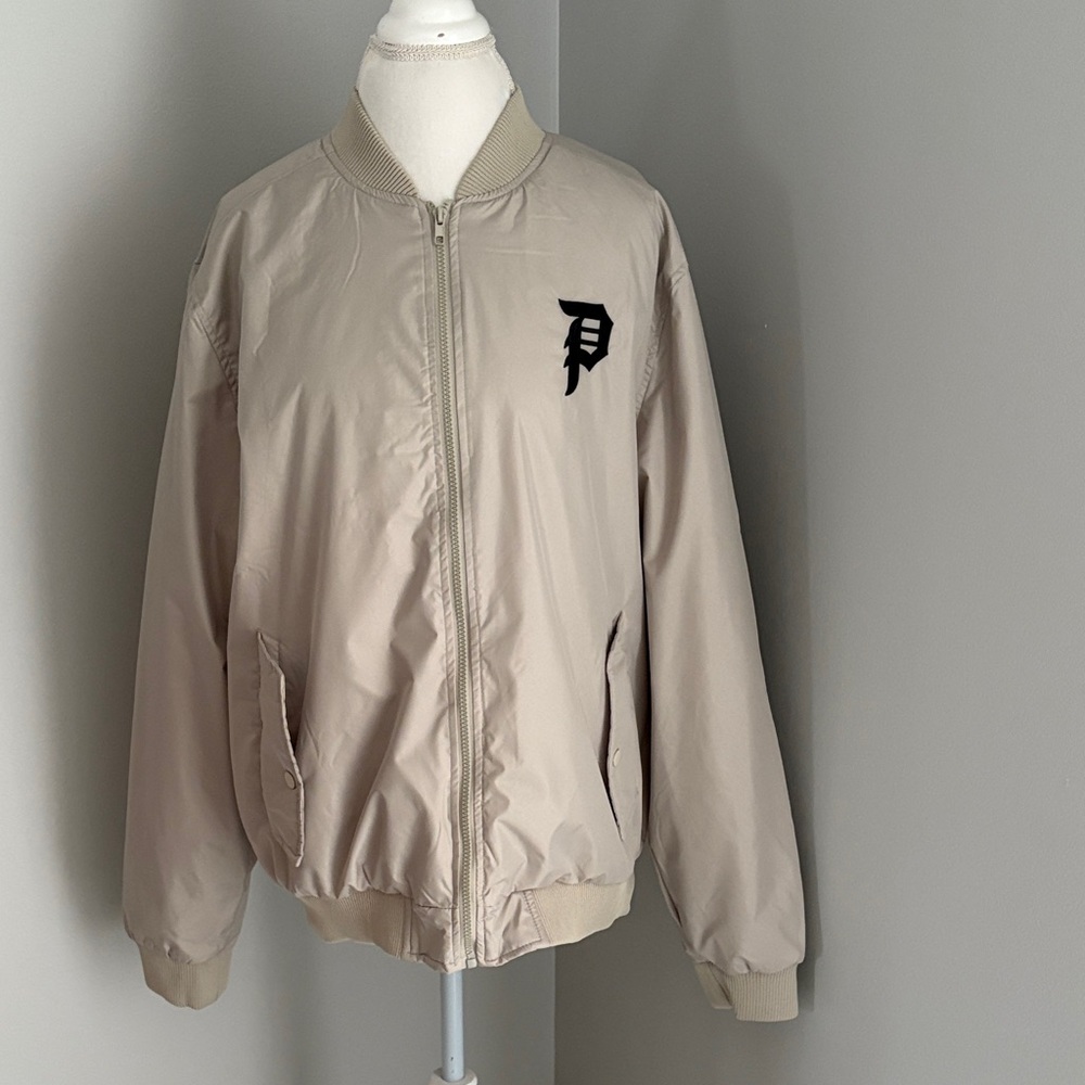 Mens Primitive Skateboarding Full Zip Varsity Bomber Jacket (Size L)